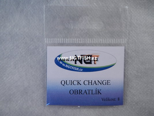 PeCarp Obratlík Quick Change s kroužkem vel. 8 (10 ks)
