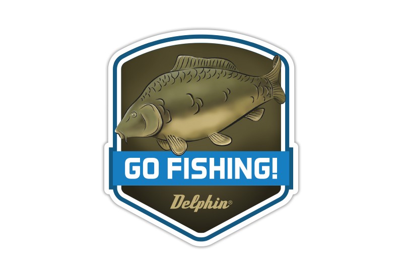 DELPHIN Nálepka Go Fishing