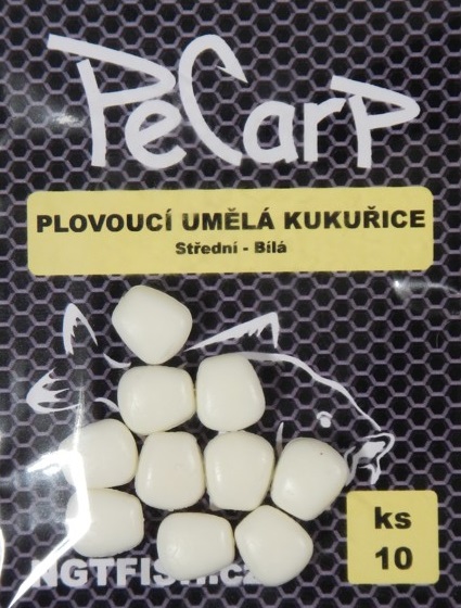 PeCarp Plovoucí kukuřice střední - (bílá) 10ks