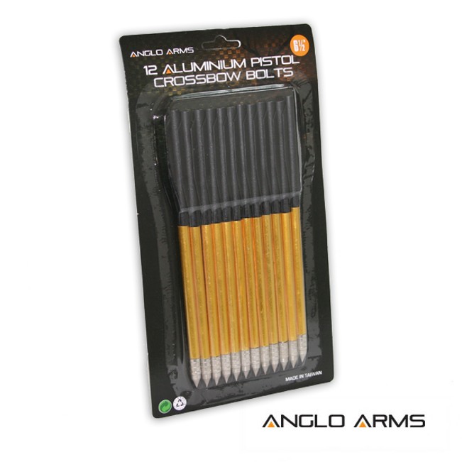 ANGLO ARMS Náhradní Šípy pro Kuše Hliník 12ks - 6,5" (16,5cm)