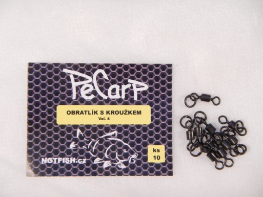 PeCarp Obratlík s  kroužkem vel. 8 - 10ks