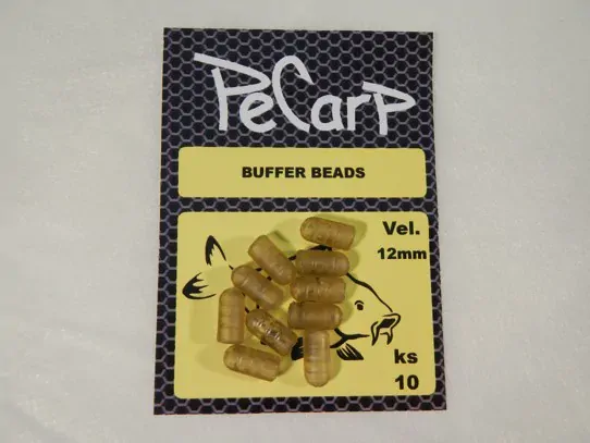 PeCarp Buffer Beads, Průhledná 12mm